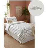 Ayçiçek Home Tek Kişilik Nevresim Takımı Lastikli Çarşaf 160/215 Yorgan Ölçüsü - Siyah - Beyaz - 120 x 200 cm