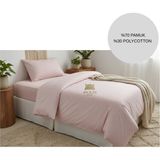 Ayçiçek Home Tek Kişilik Nevresim Takımı Lastikli Çarşaf 160/215 Yorgan Ölçüsü - Toz Pembe - 120 x 200 cm