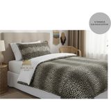 Ayçiçek Home Tek Kişilik Nevresim TAKIMI120/200 Lastikli Çarşaf 160/215 Yorgan Ölçüsü - Kahve - Beyaz - 160 x 215 cm