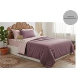Ayçiçek Home Tek Kişilik Nevresim TAKIMI120/200 Lastikli Çarşaf 160/215 Yorgan Ölçüsü - Pembe - Mor - 160 x 215 cm