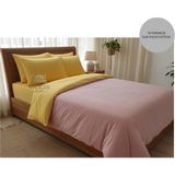 Ayçiçek Home Tek Kişilik Nevresim TAKIMI120/200 Lastikli Çarşaf 160/215 Yorgan Ölçüsü - Sarı - Pembe - 160 x 215 cm