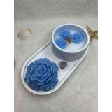 Ayd 3 Lü Mum&biblo Şakayık Doğal Soya Wax Ahşap Fitil Çilek Kokulu Mum&biblo