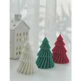 AYD 3'lü Set Yılbaşı Noel Çam Ağacı Dekoratif Süs Kokulu Mum Doğal Soya Wax