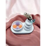 Ayd Sunum Tabağı Süslük Dekoratif Vazo & Biblo Kokulu Mum&şamdan %100 Soya Wax & Taş Tozu - 1 Adet