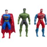 Aydede Oyuncak Avengers Süper Kahraman Hulk,spiderman ve Süperman Üçlü Set Işıklı Oyuncak 28CM