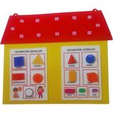 Aydede Oyunevi 2. Sınıf Matematik Geometrik Şekiller ve Cisimler Panosu – 65X55 cm Kalın Keçe Cırt Cırtlı