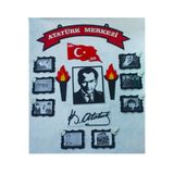 Aydede Oyunevi Atatürk Merkezi İmzalı Resimli Keçe Pano Atatürk Köşesi Sınıf Anaokulu ve İlkokul