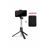 AydemirTech Işıklı Mini Tripod Bluetooth Kumandalı Kablosuz Selfie Çubuğu Işıklı Şarjlı Yeni Model Youtuber