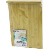 Ayder 25X35CM AHŞAP BAMBU KESİM PANOSU - KESME TAHTASI TEZGAH ÜSTÜ KANALLI - KENAR DESTEKLİ (Timya/Go139