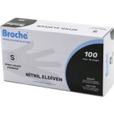 Ayder BROCH S BEDEN SİYAH PUDRASIZ NİTRİL MUAYENE ELDİVENİ 100LÜ (Timya/Go1395) 201489