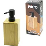 Ayder KARE AHŞAP BAMBU SIVI SABUNLUK SİYAH PLASTİK POMPA ÇAP: 7CM - Y: 11.5CM (Timya/Go1395) 198381