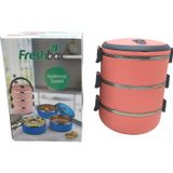 Ayder KOYU PEMBE 3LÜ SEFER TASI SAKLAMA KABI 1.8LT (Timya/Go1395) 199467