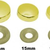 Ayder Metal Vida Kapama Zamak 15 mm Altın Sarı ( 10 Adet ) - _