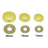 Ayder Metal Vida Kapama Zamak 20 mm Altın Sarı ( 10 Adet ) - _
