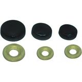 Ayder Metal Vida Kapama Zamak 20 mm Mat Siyah ( 10 Adet ) - METAL VİDA KAPAMA ZAMAK 20 MM MAT SİYAH ( 10 ADET )