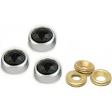 Ayder Mobilya Aksesuarları Metal Vida Kapama Zamak 13 mm Siyah Taşlı 10 Adet