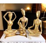 Ayder Online Satış 09cm-18cm ebatlarında kırılmaz polyester,3 lü yoga yapan kızlar biblosu