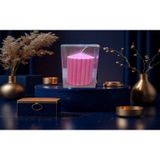 Ayder Online Satış Kokulu Doğal 20cm-8cm ebatlarda pembe renk Dekoratif mum
