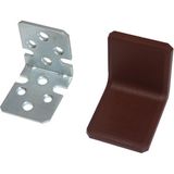 Ayder Plastik Kapaklı Metal Gönye Kahve 35X40X40 - Mobilya Hırdavatı