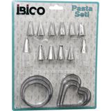Ayder Timya 20PCS PASTA SÜSLEME UÇ SETİ= 12-METAL KURABİYE KALIP METAL=3-KALP - 3-YUVARLAK 2-UÇ TUTUCU PLS.ADAPTÖR (Timya/Go1395) 199875