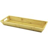Ayder Timya DİKDÖRTGEN ÇİFT KULPLU AHŞAP BAMBU SUNUM TEPSİSİ =16X40CM - DERİN=4CM (Timya/Go1395) 199704