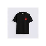 AYDESİGN Türk Bayrağı Ay Yıldız Baskılı Bisiklet Yaka Yetişkin Çocuk Siyah Tişört T-shirt