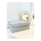 aydev home collection Gri Kapaklı Dolap Çekmece Içi Takı Çamaşır Katlanır Saklama Kutusu Sepet 30x23x11 Cm