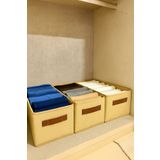 aydev home collection Jüt Gardrop düzenleyici, Katlanabilir Kıyafet Saklama Kutusu Organizer 45x25x20 cm