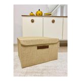 aydev home collection Mega Boy Jüt Kutulu Hurç 50x40x30 cm | Kapaklı Dolap İçi Organizer | Katlanır Büyük Hurç
