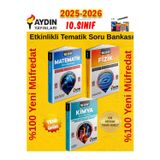 Aydın 2026 10.Sınıf Matematik-Fizik-Kimya %100 Yeni Etkinlikli Tematik Soru Bankası+Kalem