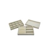 Aydın Decor YENİ ÇEKMECE İÇİ ÜÇLÜ TAKIM YÜZÜK-KÜPE-KOLYE SET TABLA (AYDINDECOR)