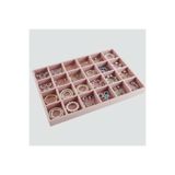Aydın Decor Yerli Mdf Üzerine Kumaş Kaplama Süet Pembe 24 Bölmeli Takı Tablası (aydındecor)
