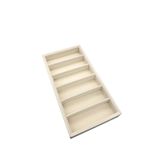 Aydın Decor Yerli Üretim Lefkoşe Model Süet Kumaş Krem Renk 38/19 Cm 6 Bölmeli Gözlük Standı