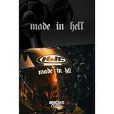 Aydın Garage Made In Hell Yazı Jdm Motosiklet Kask Etiket Sticker 10X2CM - Gümüş