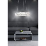 Aydın Homelight Işıltı Tek Katlı Sarkıt Kristal - Yuvarlak Taşlı Avize - Salon - Yatak Odası - Mutfak - Hol - Krom