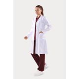 Aydın Online Uzun Kol Beyaz Uzun Boy Klasik Yaka Doktor Hemşire Öğretmen Önlüğü Alpaka Kumaş