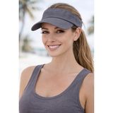 Aydın Şapkacınız Pamuk Cırtlı Ayarlanabilir Uv Korumalı Yazlık Tenisçi Şapka – Unisex Spor Vizör - Standart - 01-Gri