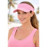 Aydın Şapkacınız Pamuk Cırtlı Ayarlanabilir Uv Korumalı Yazlık Tenisçi Şapka – Unisex Spor Vizör - Standart - 011 Pembe