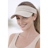 Aydın Şapkacınız Pamuk Cırtlı Ayarlanabilir Uv Korumalı Yazlık Tenisçi Şapka – Unisex Spor Vizör - Standart - Ekru