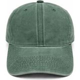 Aydın Şapkacınız Unisex Yıkanmış Eskitme Şapka %100 Pamuk Ayarlanabilir Vintage Baseball Cap - Standart - 301-Yeşil