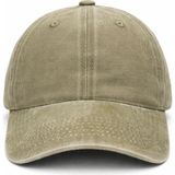 Aydın Şapkacınız Unisex Yıkanmış Eskitme Şapka %100 Pamuk Ayarlanabilir Vintage Baseball Cap - Standart - 331-Haki