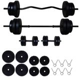 Aydın Sport 38 kg Z Barlı ve Düz Barlı Dambıl Halter Seti