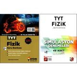 Aydın Yayınları +3d Yayınları TYT Fizik Soru Bankası+Simülasyon Denemeleri 2 Kitap