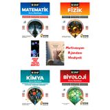Aydın Yayınları 9. Sınıf Matematik Fizik Kimya Biyoloji Soru Bankası Motivasyon Ajandası + Ahşap Poster Hediyeli