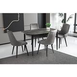 Aydınev 1016 Mdf Mutfak Masa Takımı Siyah