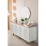 Aydınev Alya MDF Konsol ve Ayna Seti – Modern ve Dayanıklı Tasarım, Geniş Depolama Alanı, Dikdörtgen 180x82x44 cm - 180*82 - Beyaz