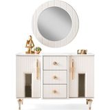 Aydınev Askar MDF Şifonyer 4 Raflı Modern Tasarım 120 cm Genişlikte 3 Çekmeceli - Montajsız