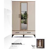 Aydınev Begonvil 3 Kapılı Dolap Ceviz