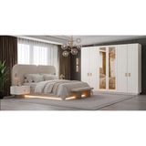 Aydınev Nevada Mdf Yatak Odası Takımı Bazalı - Aytaşı - 240X57X220
