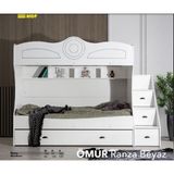 Aydınev Ömür Mdf Merdivenli Ranza - 100 x 200 cm - Beyaz